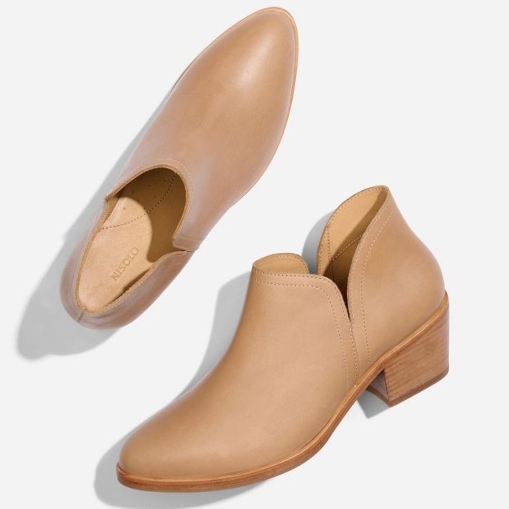 NISOLO Mia Leather Ankle Bootie NIB